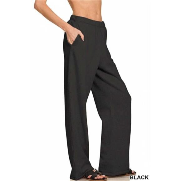 Zenana Fleece Sweatpant with Pockets - Picture 1 of 2